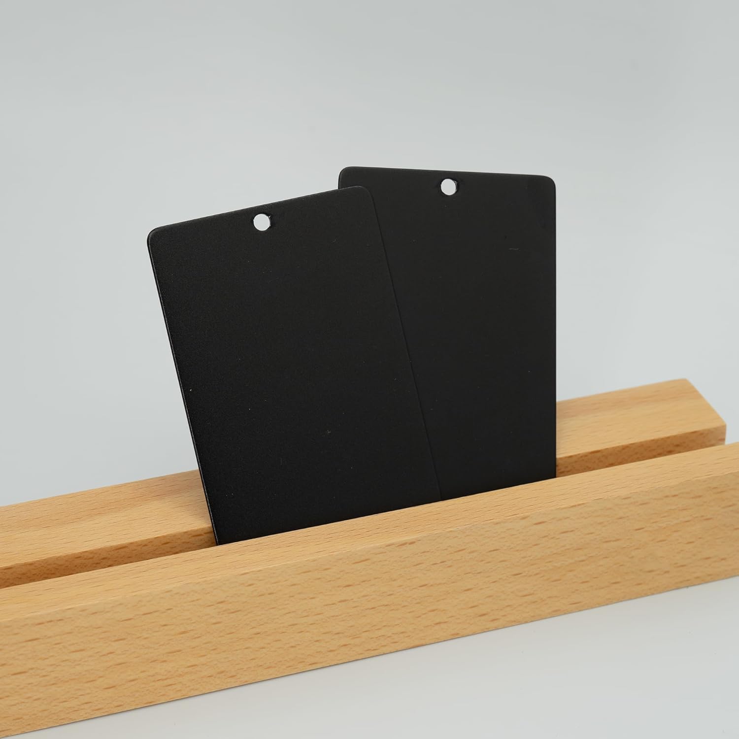 Black Anodized Aluminum Blank Luggage Tag – 2" x 3" - Image 3