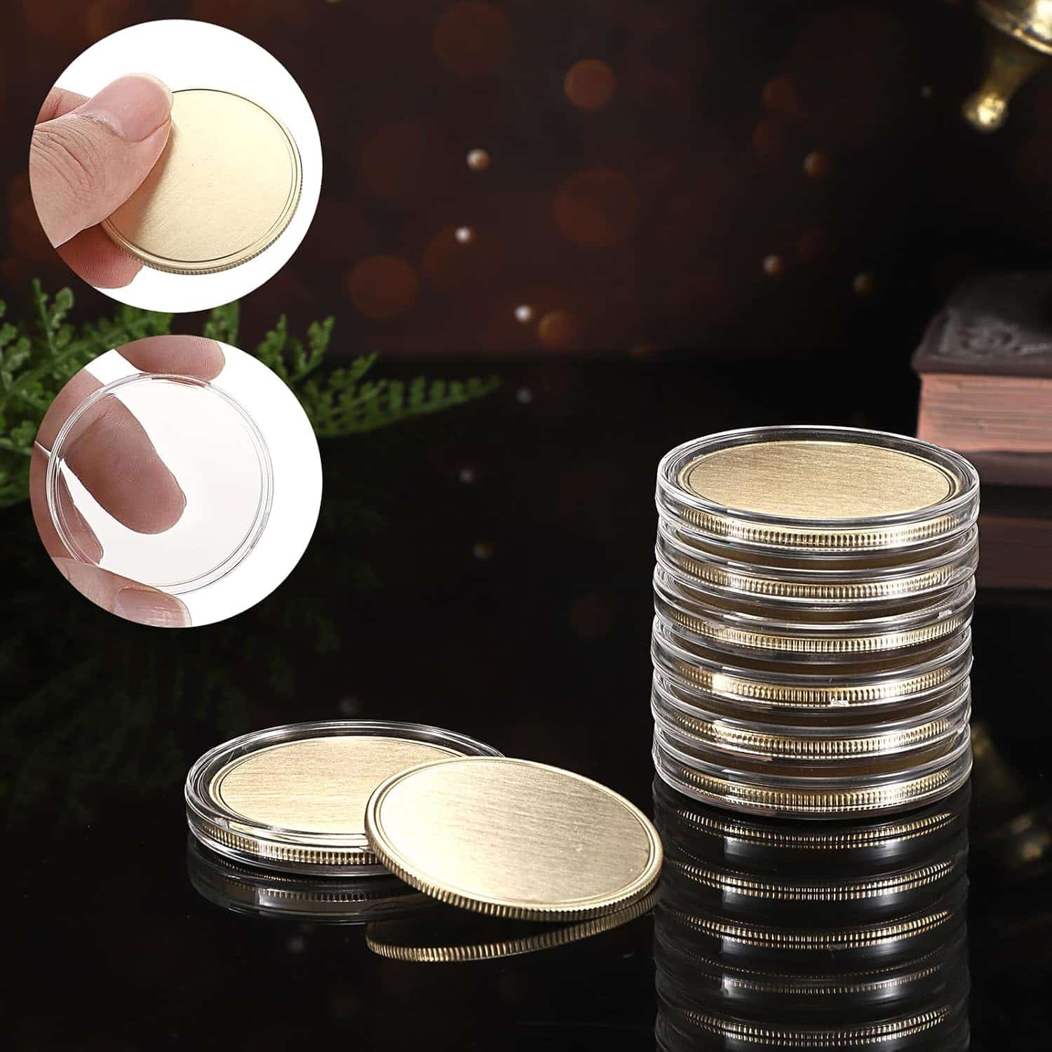 Blank Gold Color Metal Coin - Image 3