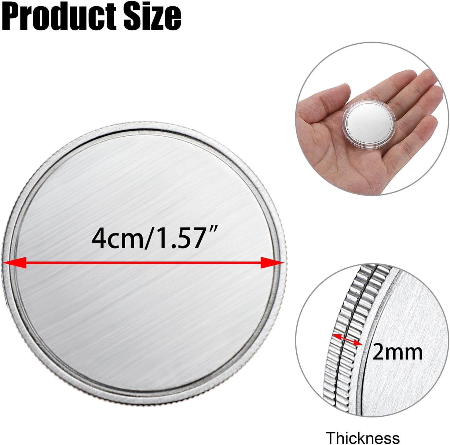 Custom Engraved Silver Color Coin - Image 2