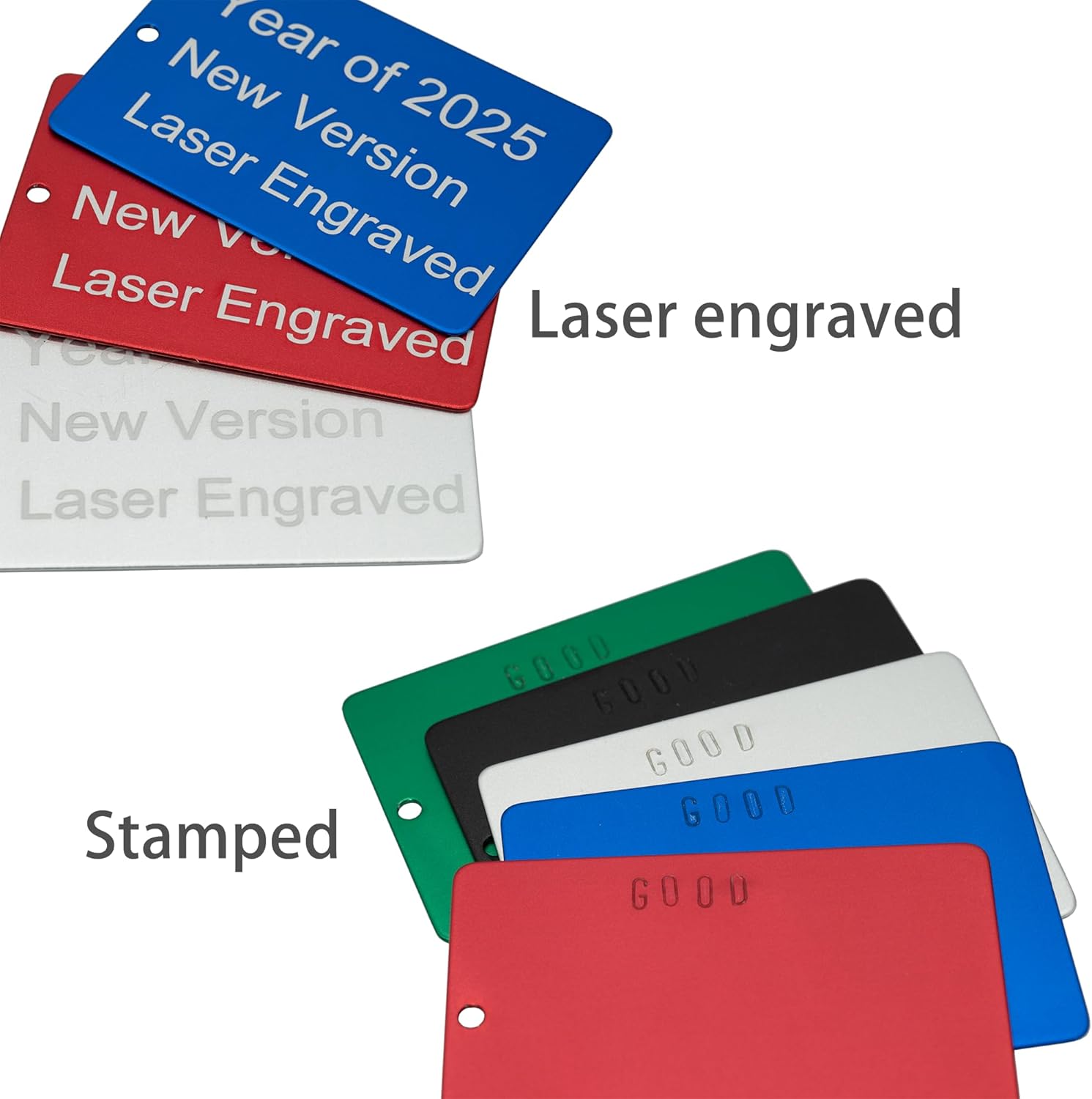 Green Anodized Aluminum Luggage Tag Blank 2" x 3" - Image 4