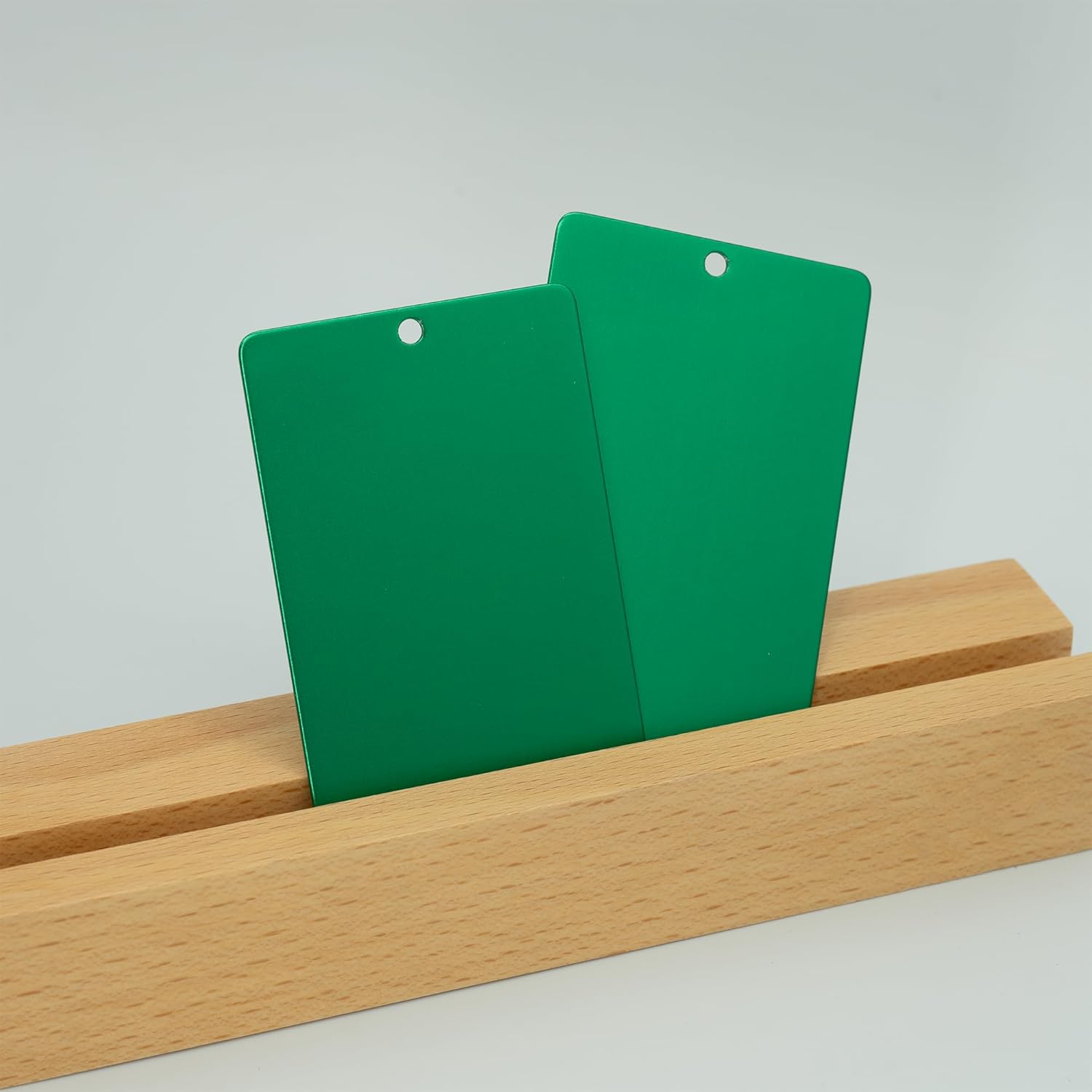 Green Anodized Aluminum Luggage Tag Blank 2" x 3" - Image 3