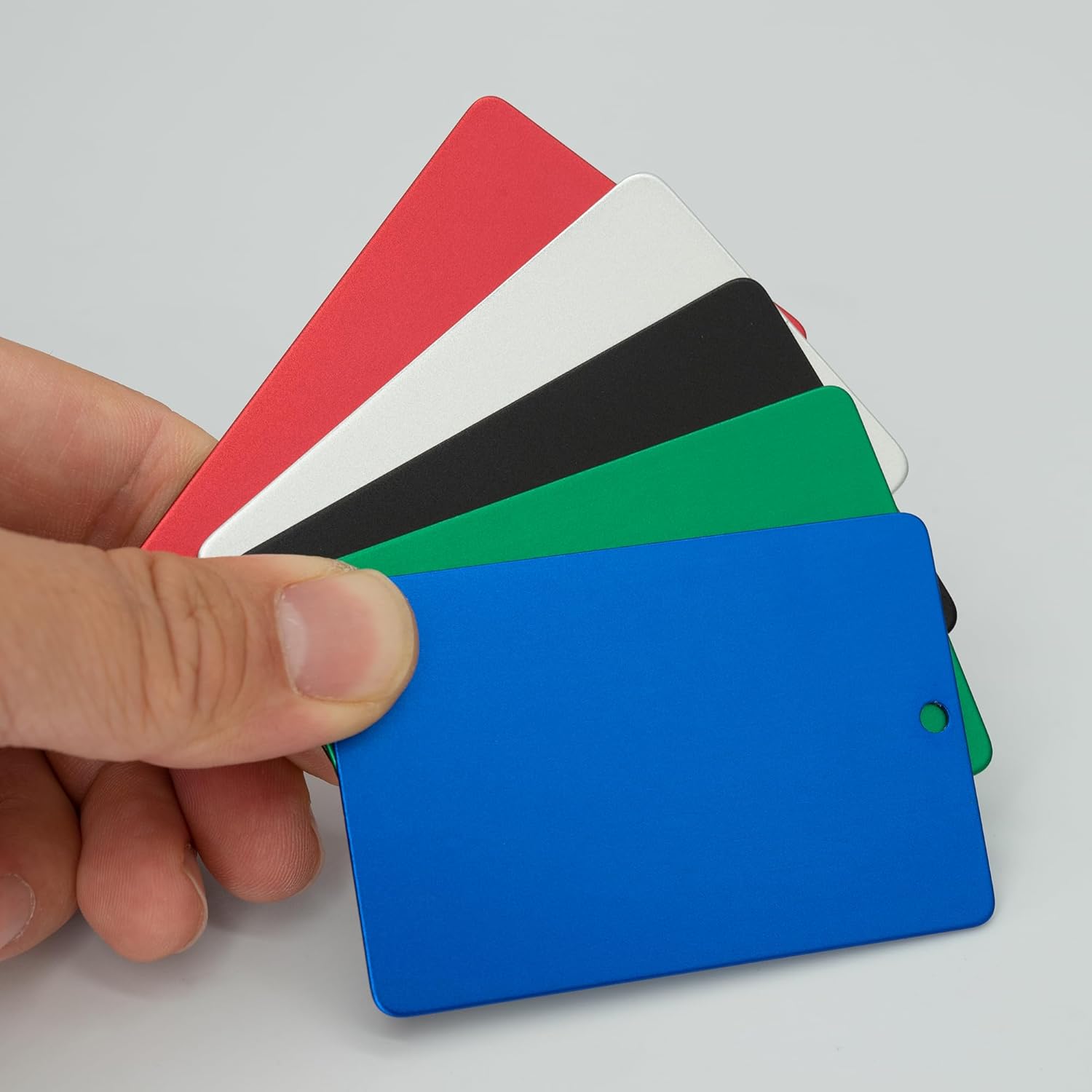 Green Anodized Aluminum Luggage Tag Blank 2" x 3" - Image 5