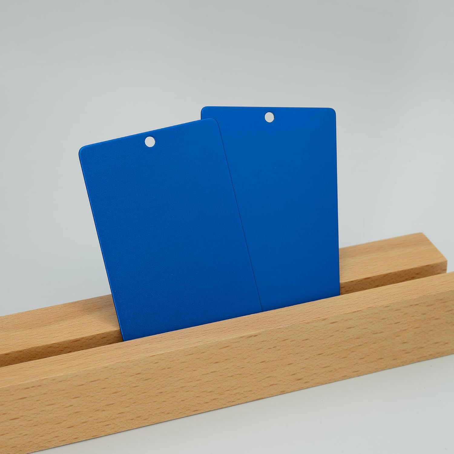 Blue Anodized Aluminum Blank Luggage Tag – 2" x 3" - Image 3