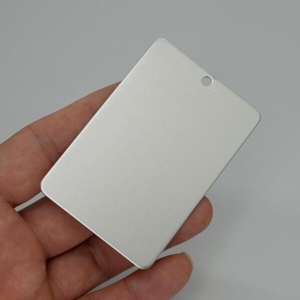 Silver Aluminum Blank Luggage Tag – 2" x 3"