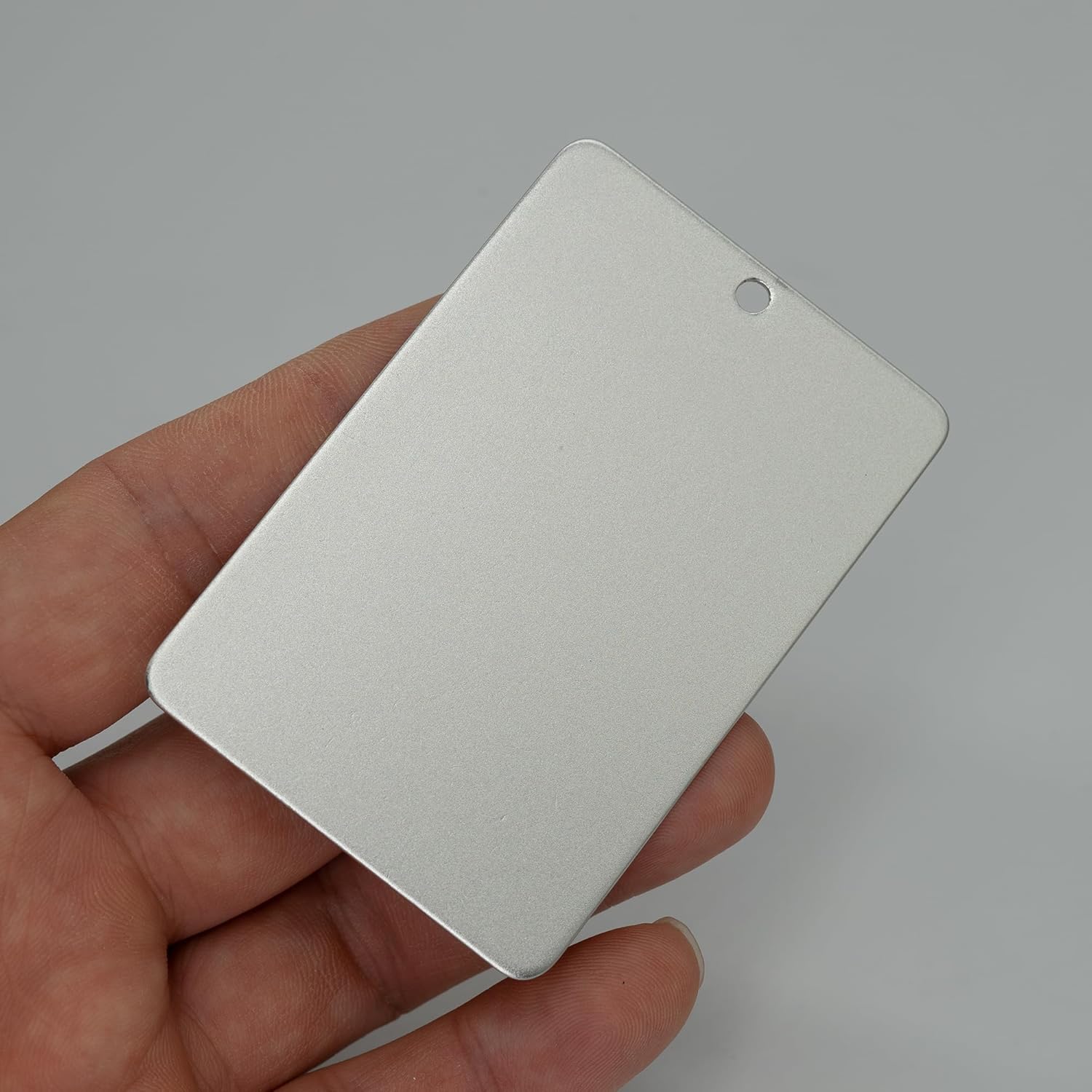 Silver Aluminum Blank Luggage Tag – 2" x 3"