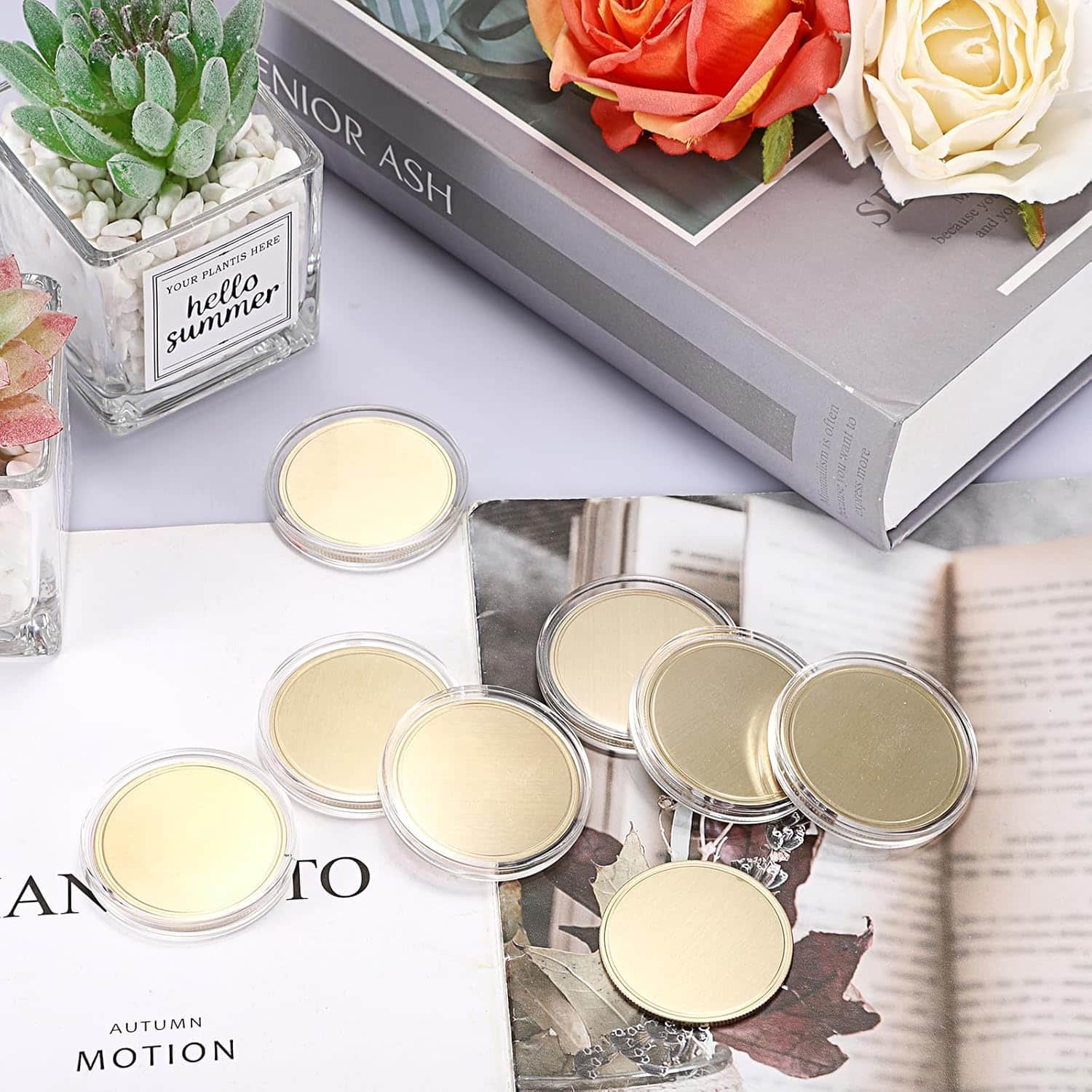 Blank Gold Color Metal Coin