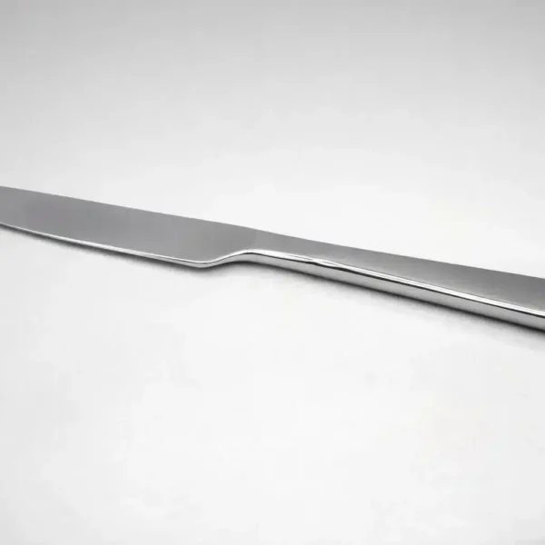 The Premium 9.5 Inch Personalized Butter Knife features a smooth, slightly rounded stainless steel blade and a simple modern handle, shown on a white background.